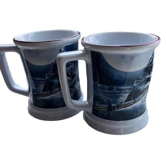 The Polar Express Train Ride 20th Anniversary Christmas Mug Lot Of Two - Picture 1 of 5
